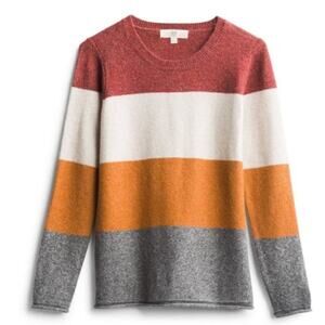 PINQUE Gina Crew Neck Colorblock Pullover, Size Large, New with Tag
